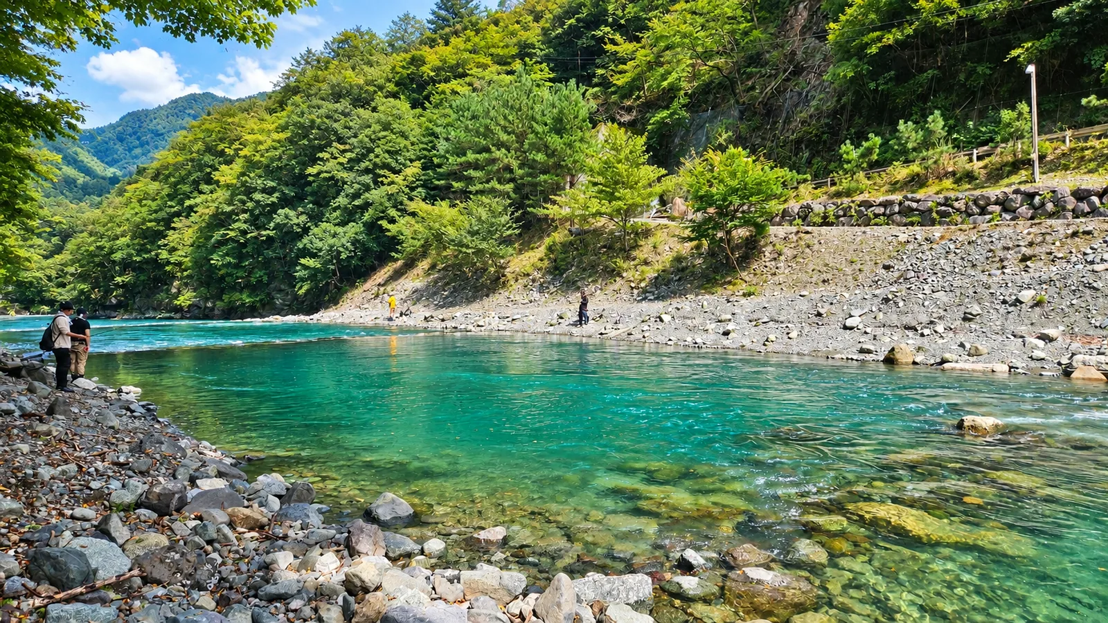 Hayato River trout fishing in Kanagawa, Japan